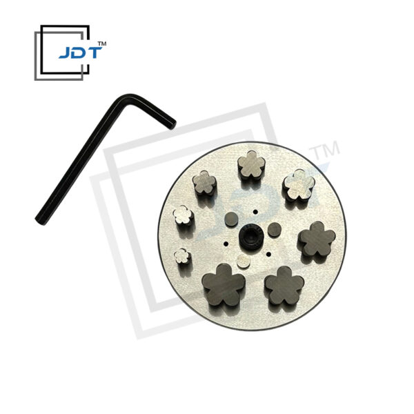 JDT Disc Cutter 5 Petal Flower Shape #2|Set of 8 punches | 8mm to 22mm|Jewelry Dies| - Image 2