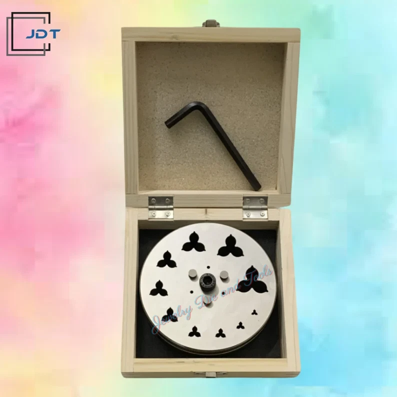 JDT Disc Cutter 3 Petal Flower Shape Design #1 | Set of 10 punches | 6mm to 31mm | Jewelry Dies |