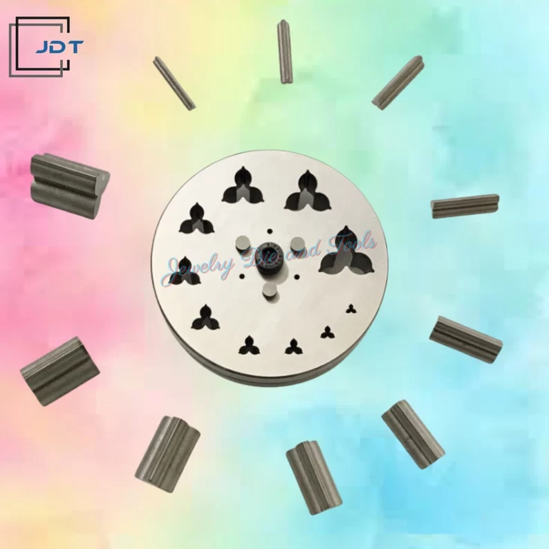 JDT Disc Cutter 3 Petal Flower Shape Design #1 | Set of 10 punches | 6mm to 31mm | Jewelry Dies | - Image 2