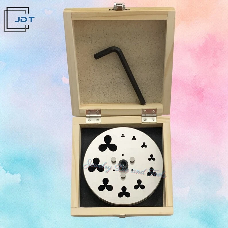 JDT Disc Cutter 3 Petal Flower Shape Design #2 | Set of 10 punches | 6mm to 31mm | Jewelry Dies |