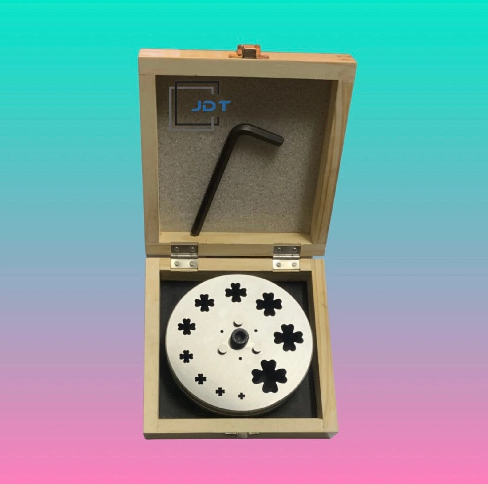 JDT Disc Cutter 4 Petal Flower Shape | Set of 10 punches | 6mm to 31mm | Jewelry Dies|