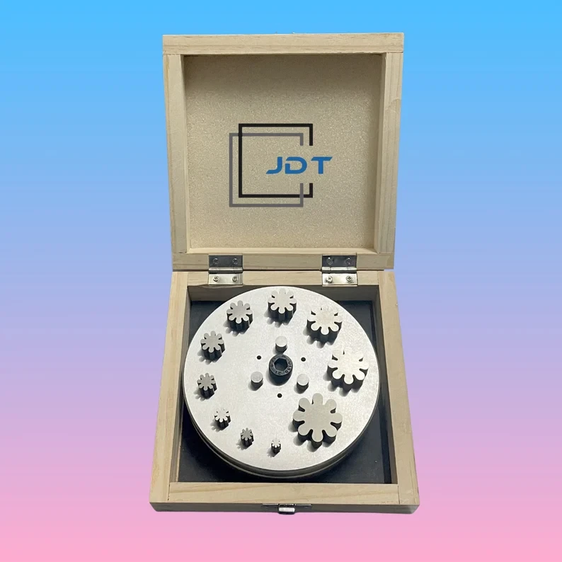 JDT Disc Cutter 8 Petal Flower Shape | Set of 10 punches | 6mm to 31mm | Jewelry Dies|